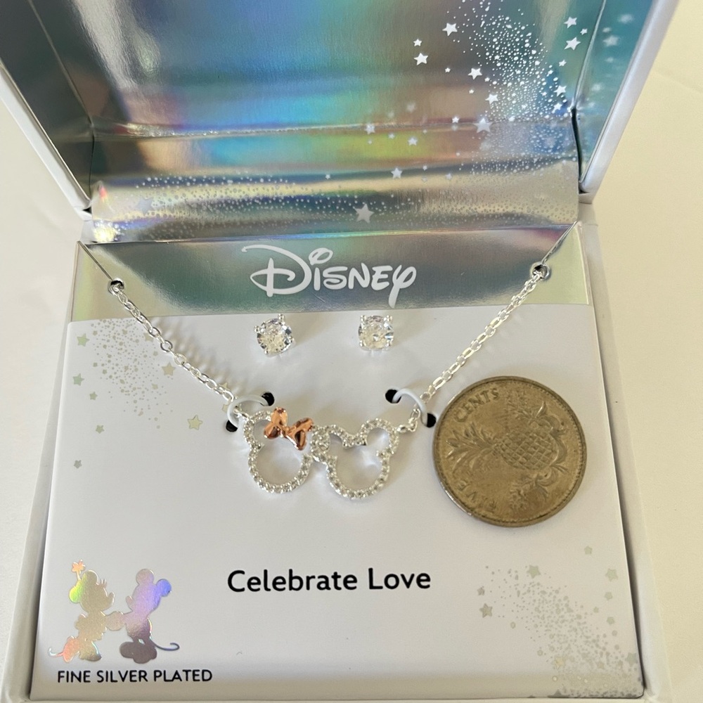 Disney Classics Jewelry | Mickey and Minnie Necklace & Earrings 2 Piece Set - Picture 8 of 9